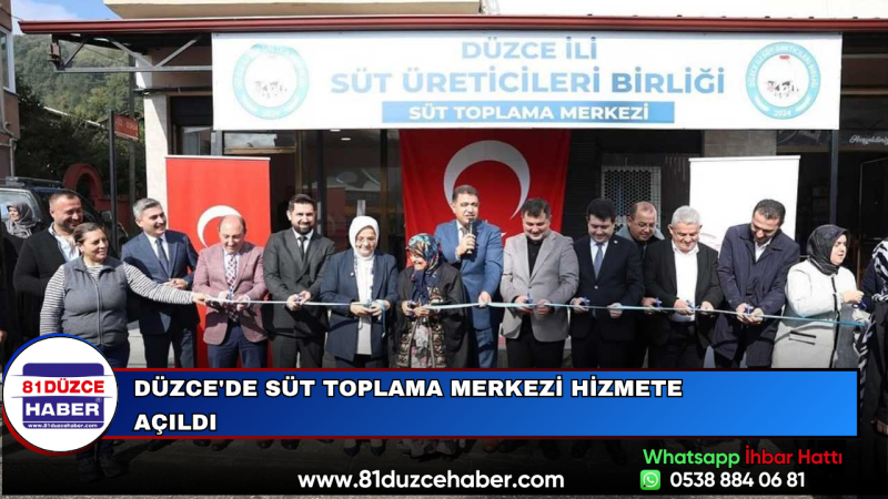 Düzce'de Süt Toplama Merkezi Hizmete Açıldı