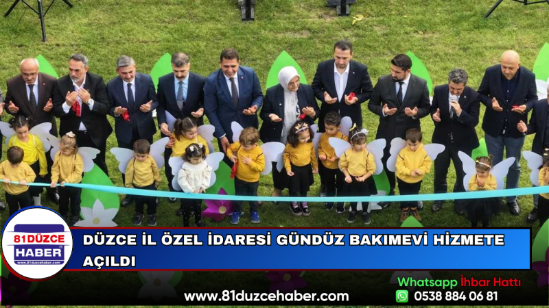 Düzce İl Özel İdaresi Gündüz Bakımevi Hizmete Açıldı