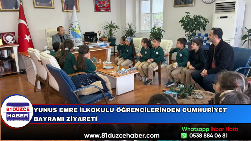 Yunus Emre İlkokulu Öğrencilerinden Cumhuriyet Bayramı Ziyareti