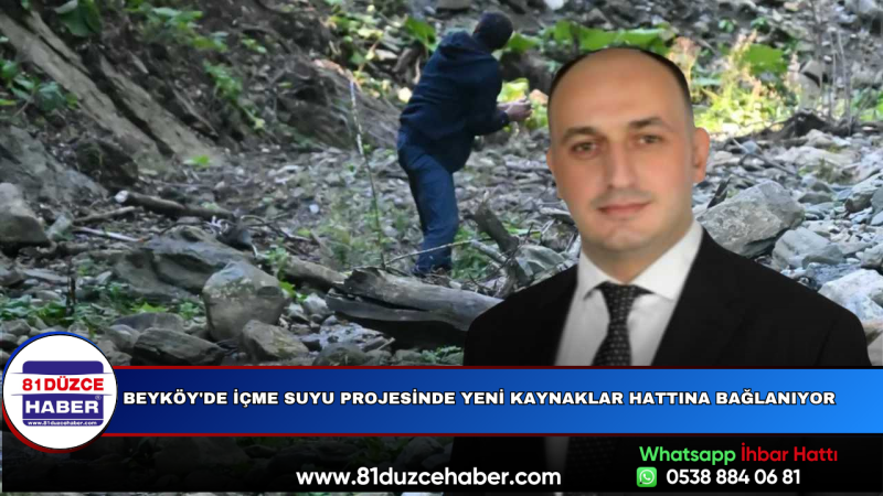 Beyköy'de İçme Suyu Projesinde Yeni Kaynaklar Hattına Bağlanıyor