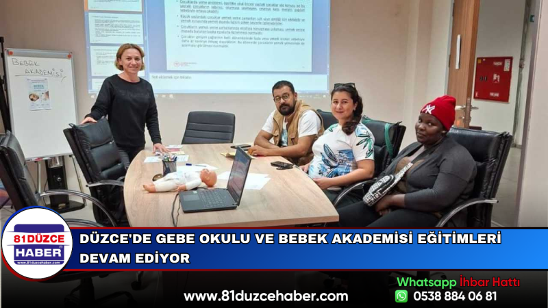 Düzce'de Gebe Okulu ve Bebek Akademisi Eğitimleri Devam Ediyor