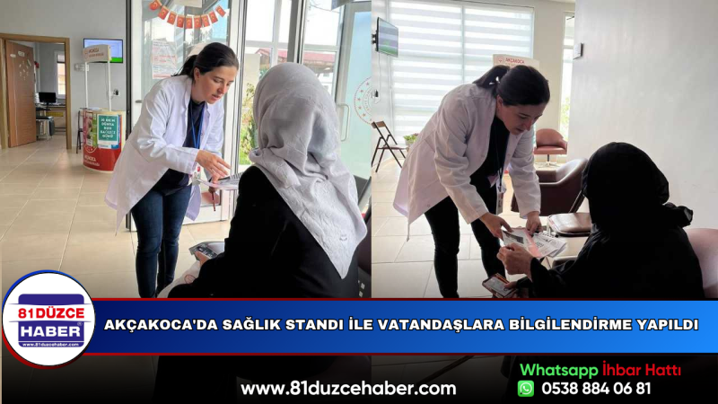 Akçakoca'da Sağlık Standı ile Vatandaşlara Bilgilendirme Yapıldı