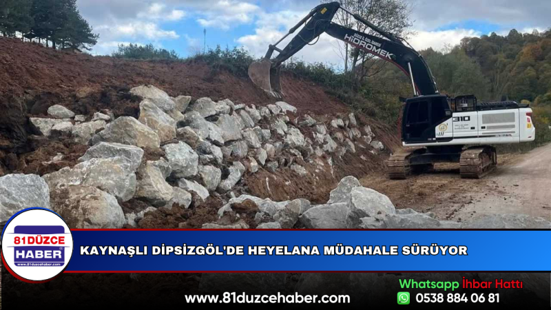 Kaynaşlı Dipsizgöl'de Heyelana Müdahale Sürüyor