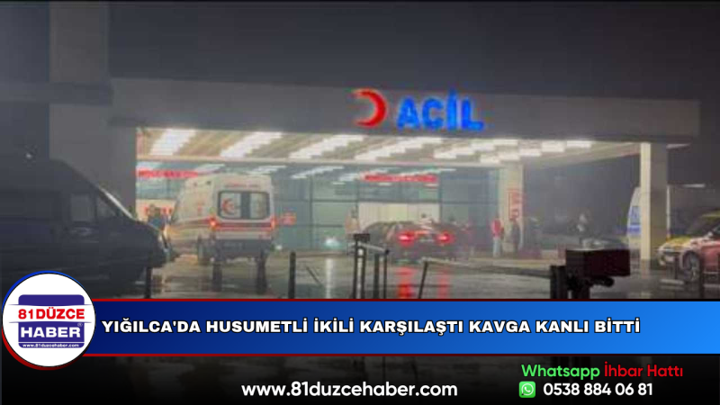 Yığılca'da Husumetli İkili Karşılaştı Kavga Kanlı Bitti