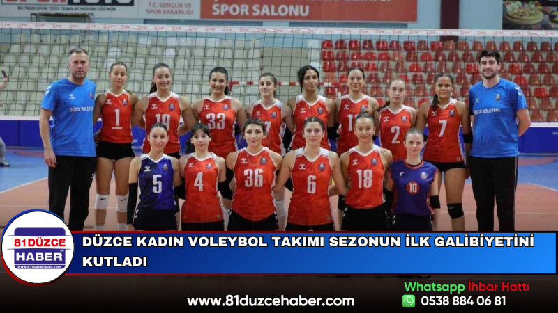 Düzce Kadın Voleybol Takımı Sezonun İlk Galibiyetini Kutladı
