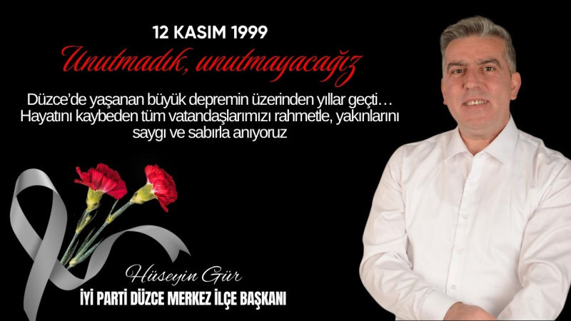 HÜSEYİN GÜR  12 KASIM REKLAM İLANI 