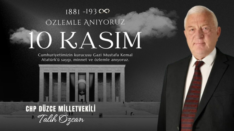 TALİH ÖZCAN  10 KASIM REKLAM   İLANI