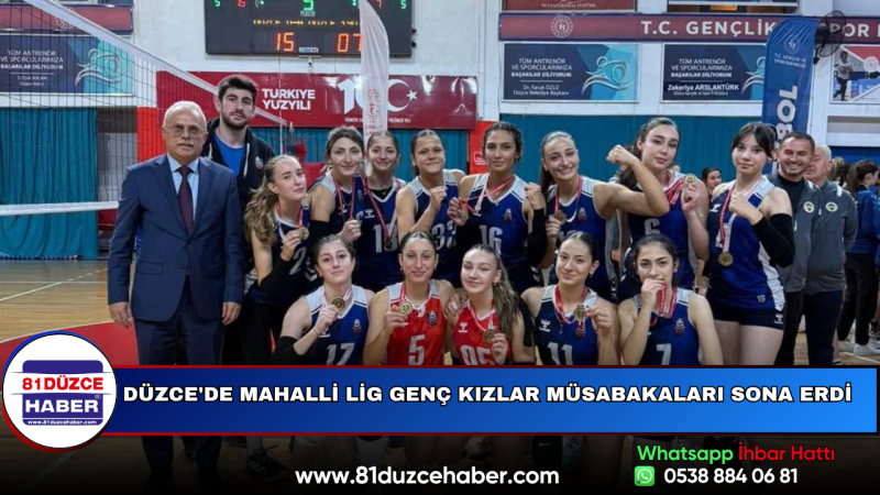 Düzce'de Mahalli Lig Genç Kızlar Müsabakaları Sona Erdi