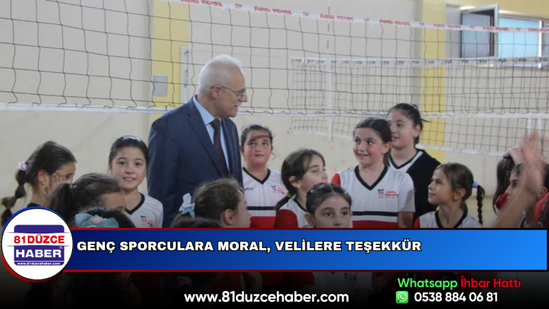 Genç Sporculara Moral, Velilere Teşekkür