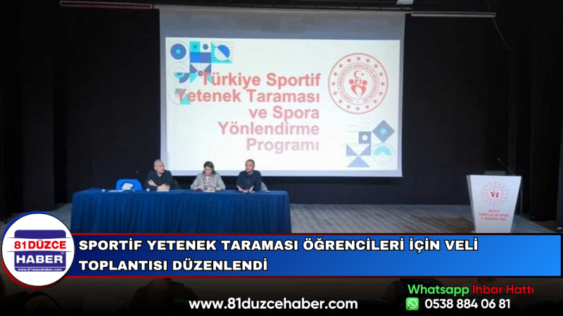 Sportif Yetenek Taraması Öğrencileri İçin Veli Toplantısı Düzenlendi