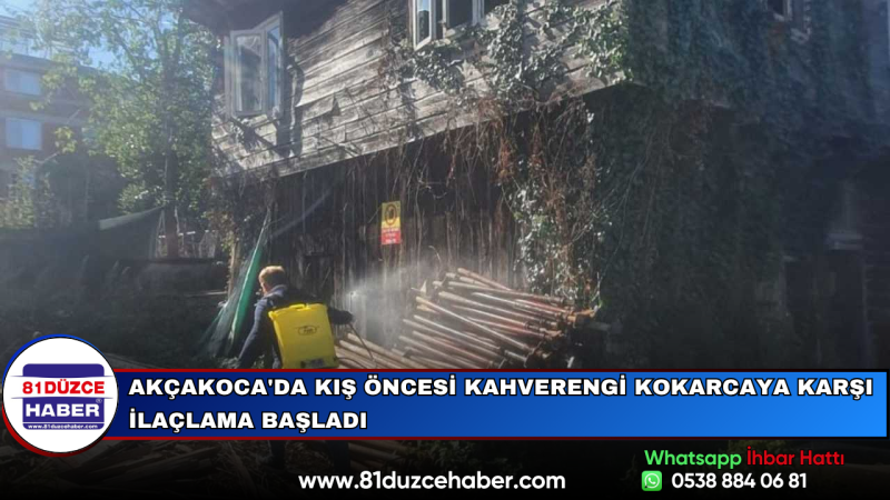Akçakoca'da Kış Öncesi Kahverengi Kokarcaya Karşı İlaçlama Başladı