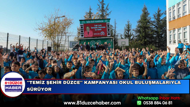 ''Temiz Şehir Düzce'' Kampanyası Okul Buluşmalarıyla Sürüyor