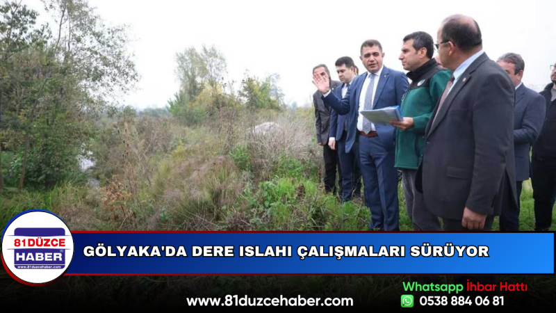 Gölyaka'da Dere Islahı Çalışmaları Sürüyor