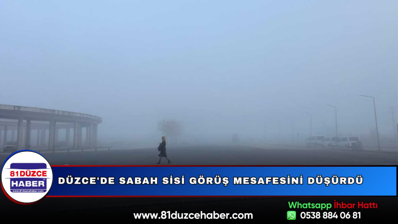 Düzce'de Sabah Sisi Görüş Mesafesini Düşürdü