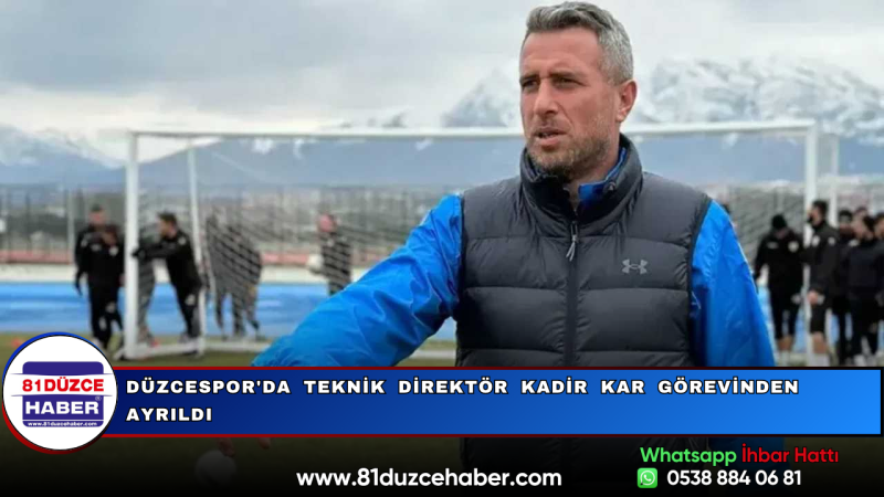 Düzcespor'da Teknik Direktör Kadir Kar Görevinden Ayrıldı