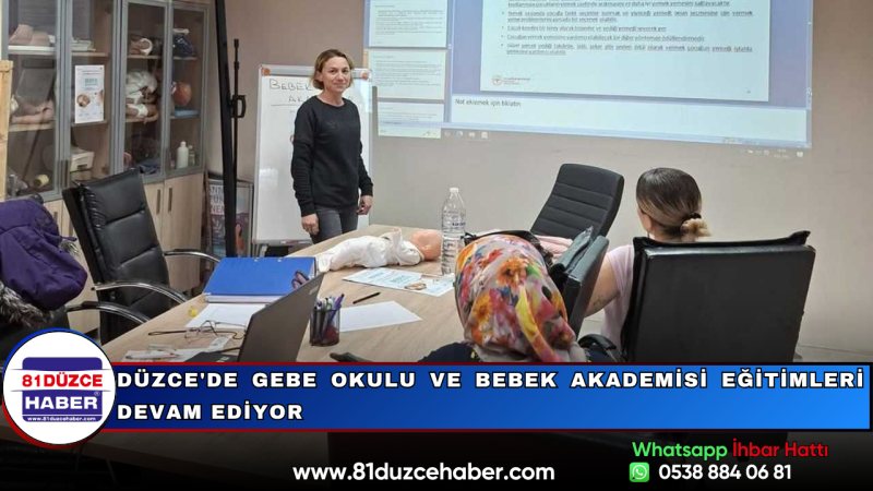 Düzce'de Gebe Okulu ve Bebek Akademisi Eğitimleri Devam Ediyor
