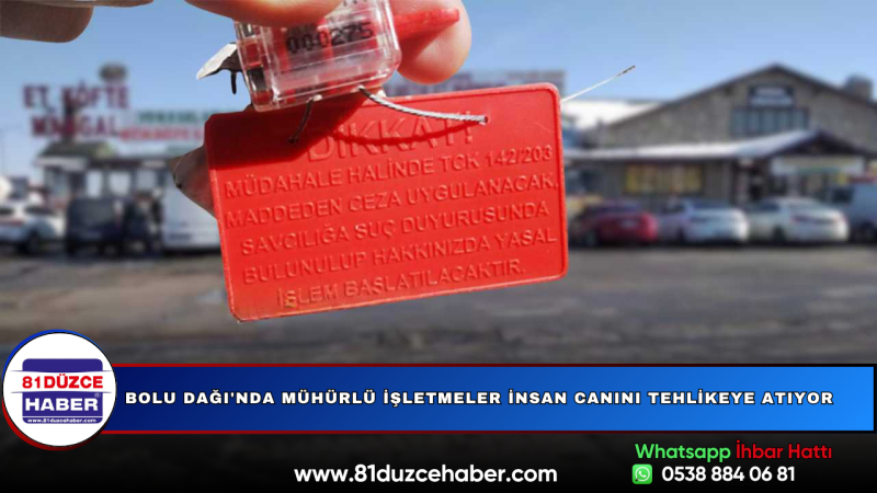 Bolu Dağı'nda Mühürlü İşletmeler İnsan Canını Tehlikeye Atıyor