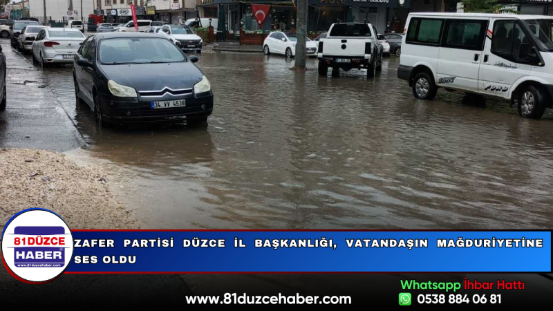 Zafer Partisi Düzce İl Başkanlığı, Vatandaşın Mağduriyetine Ses Oldu