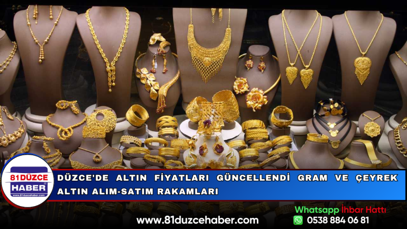 Düzce'de Altın Fiyatları Güncellendi Gram ve Çeyrek Altın Alım-Satım Rakamları