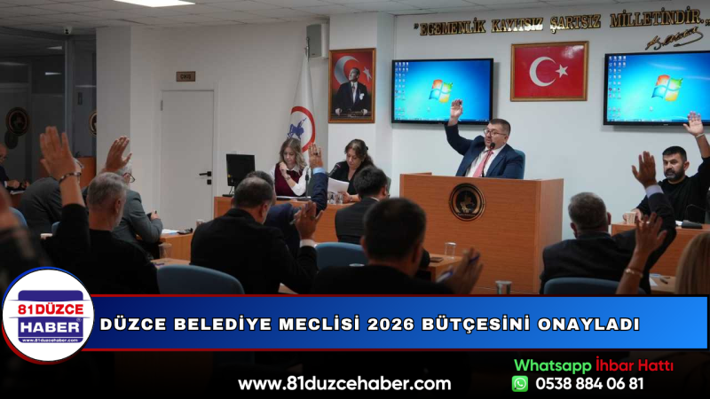 Düzce Belediye Meclisi 2026 Bütçesini Onayladı