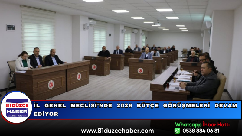 İl Genel Meclisi’nde 2026 Bütçe Görüşmeleri Devam Ediyor