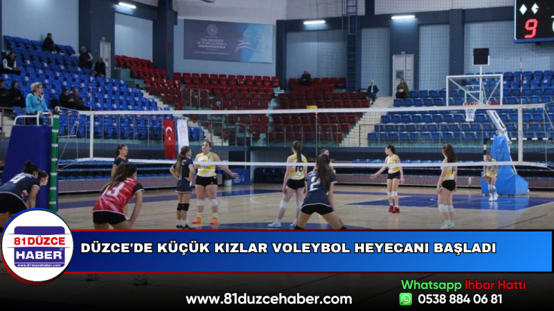 Düzce'de Küçük Kızlar Voleybol Heyecanı Başladı