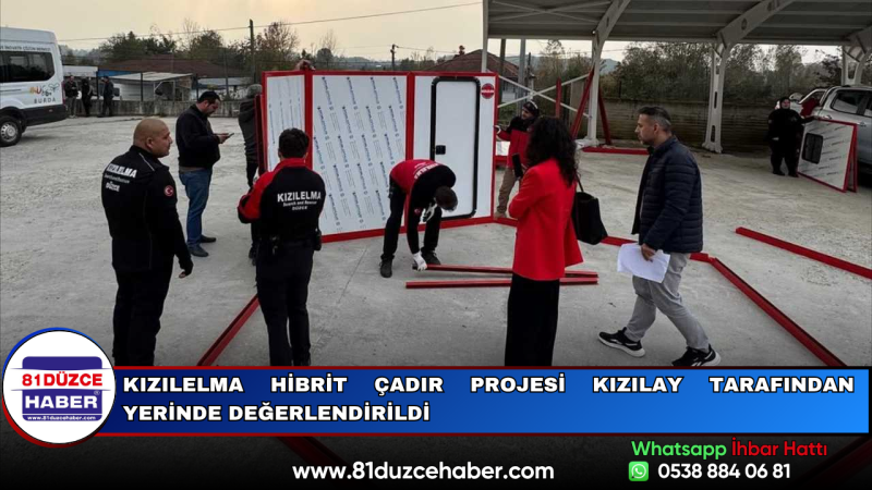 Kızılelma Hibrit Çadır Projesi Kızılay Tarafından Yerinde Değerlendirildi