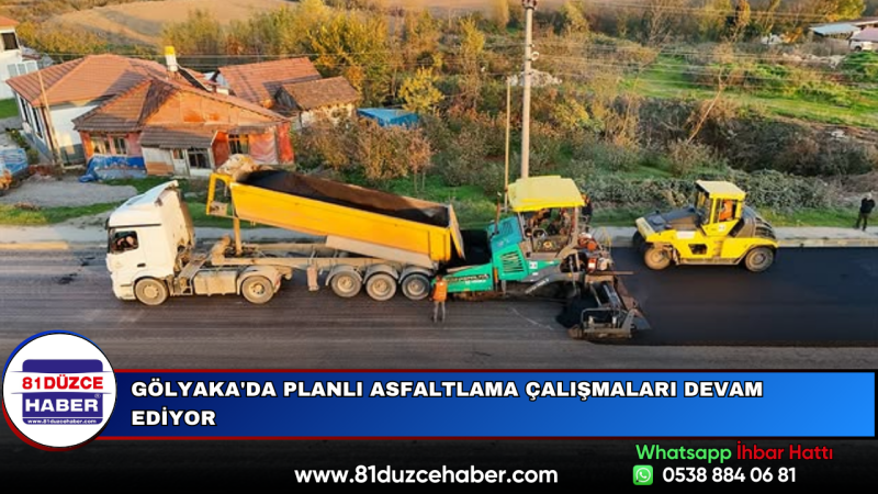 Gölyaka'da Planlı Asfaltlama Çalışmaları Devam Ediyor