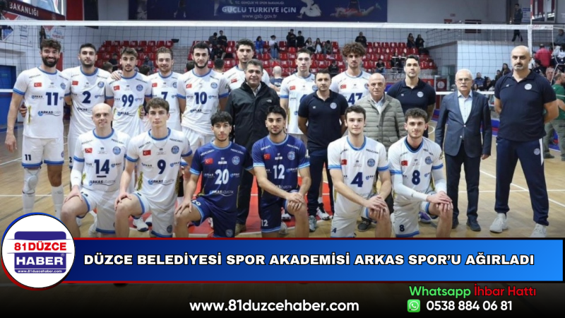 Düzce Belediyesi Spor Akademisi Arkas Spor’u Ağırladı