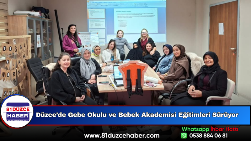 Düzce’de Gebe Okulu ve Bebek Akademisi Eğitimleri Sürüyor