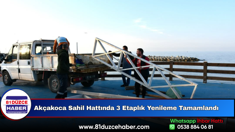 Akçakoca Sahil Hattında 3 Etaplık Yenileme Tamamlandı