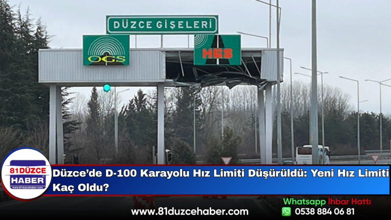 Düzce’de D-100 Karayolu Hız Limiti Düşürüldü: Yeni Hız Limiti Kaç Oldu?