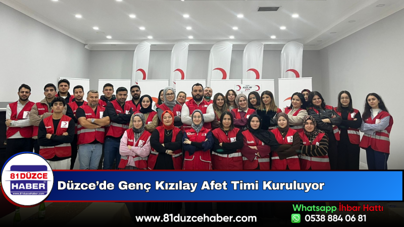 Düzce’de Genç Kızılay Afet Timi Kuruluyor