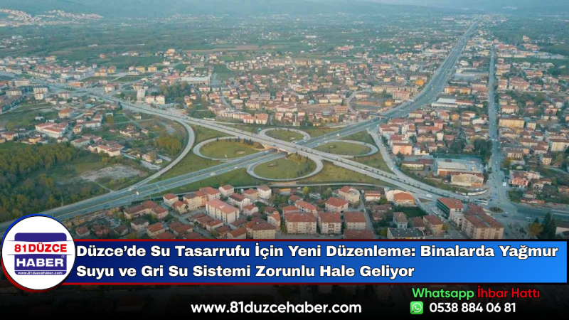 Düzce’de Su Tasarrufu İçin Yeni Düzenleme: Binalarda Yağmur Suyu ve Gri Su Sistemi Zorunlu Hale Geli