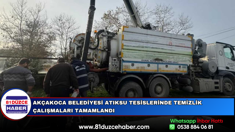 Akçakoca Belediyesi Atıksu Tesislerinde Temizlik Çalışmaları Tamamlandı