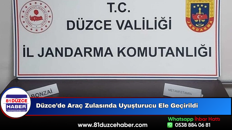 Düzce’de Araç Zulasında Uyuşturucu Ele Geçirildi