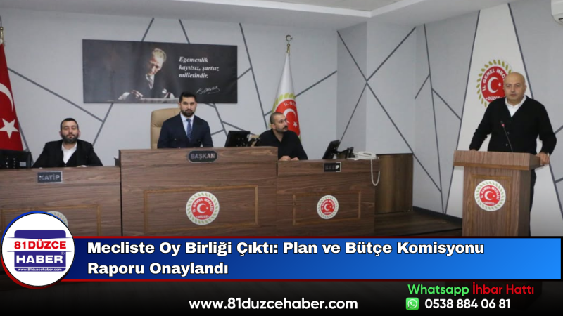Mecliste Oy Birliği Çıktı: Plan ve Bütçe Komisyonu Raporu Onaylandı