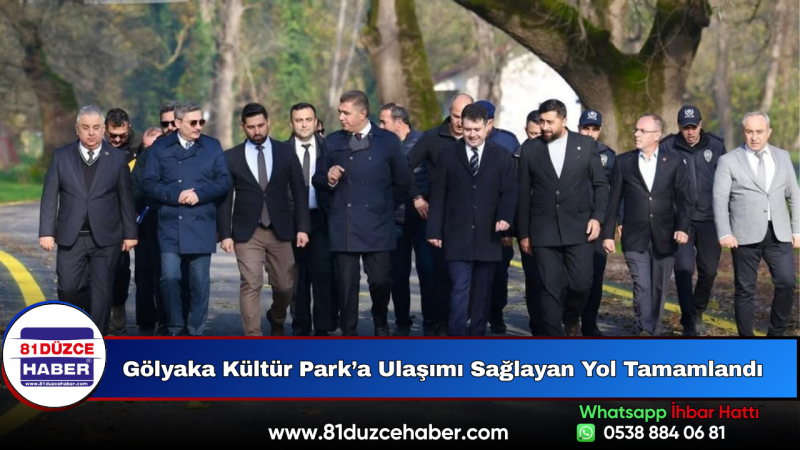 Gölyaka Kültür Park’a Ulaşımı Sağlayan Yol Tamamlandı