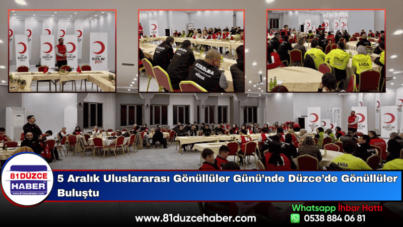 5 Aralık Uluslararası Gönüllüler Günü’nde Düzce’de Gönüllüler Buluştu