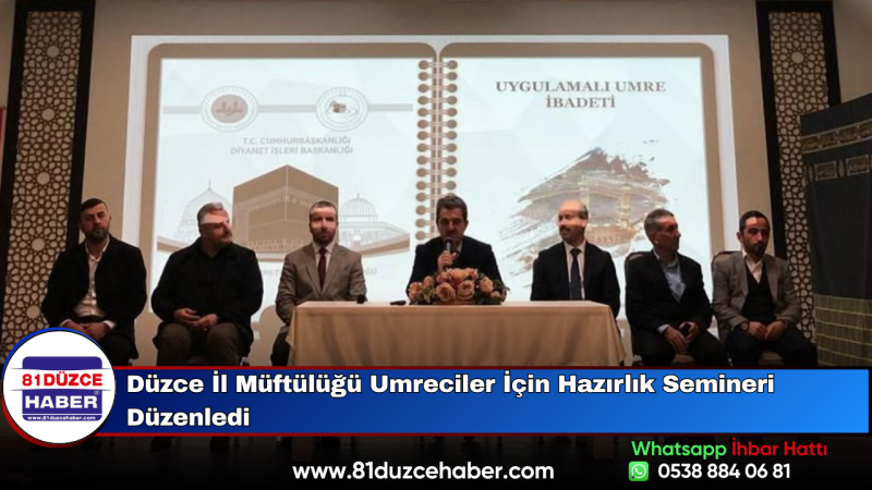 Düzce İl Müftülüğü Umreciler İçin Hazırlık Semineri Düzenledi