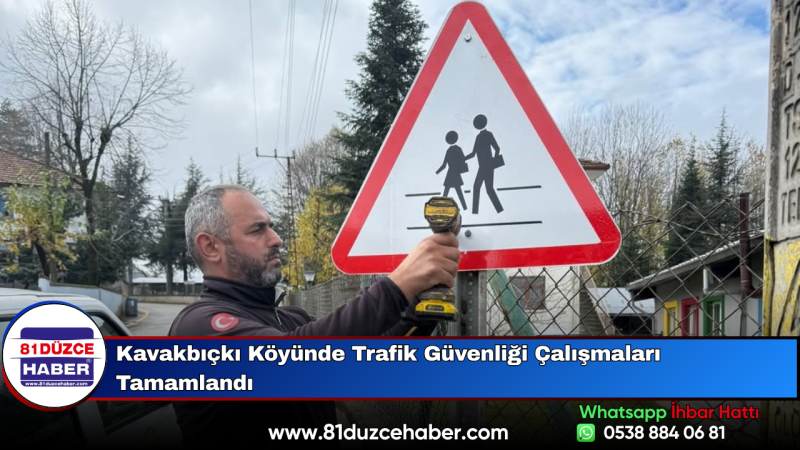 Kavakbıçkı Köyünde Trafik Güvenliği Çalışmaları Tamamlandı