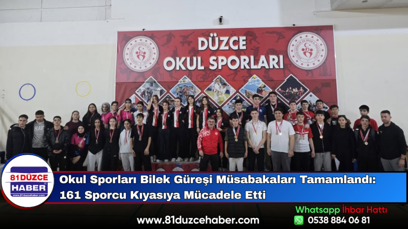 Okul Sporları Bilek Güreşi Müsabakaları Tamamlandı: 161 Sporcu Kıyasıya Mücadele Etti