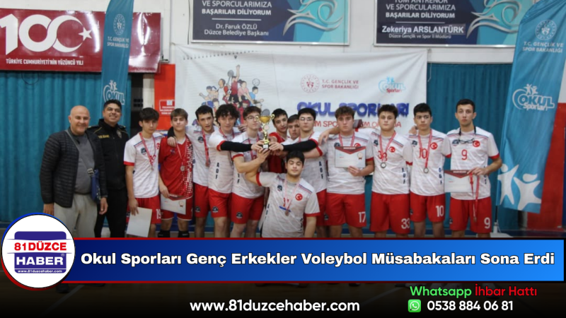 Okul Sporları Genç Erkekler Voleybol Müsabakaları Sona Erdi