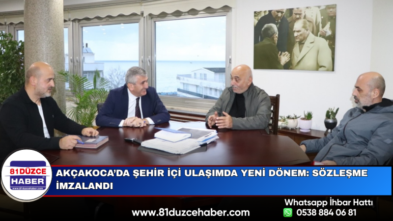 Akçakoca’da Şehir İçi Ulaşımda Yeni Dönem: Sözleşme İmzalandı