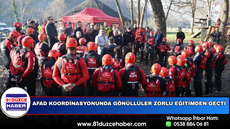 AFAD Koordinasyonunda Gönüllüler Zorlu Eğitimden Geçti