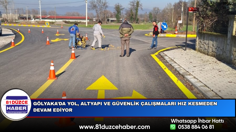 Gölyaka’da Yol, Altyapı ve Güvenlik Çalışmaları Hız Kesmeden Devam Ediyor