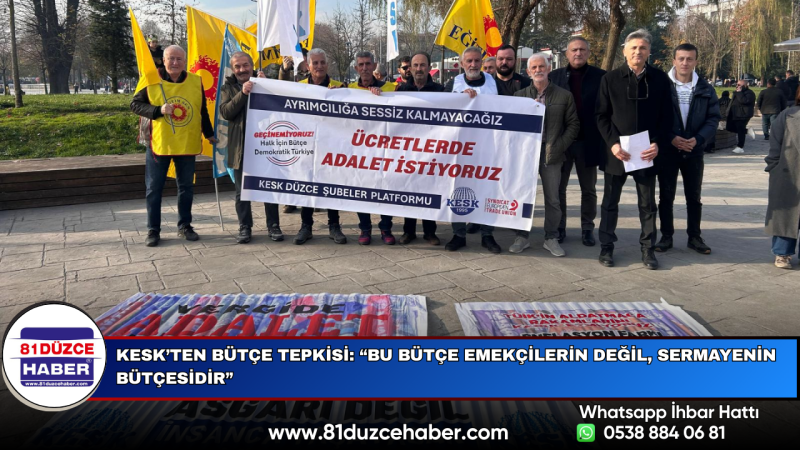 KESK’ten Bütçe Tepkisi: “Bu Bütçe Emekçilerin Değil, Sermayenin Bütçesidir”