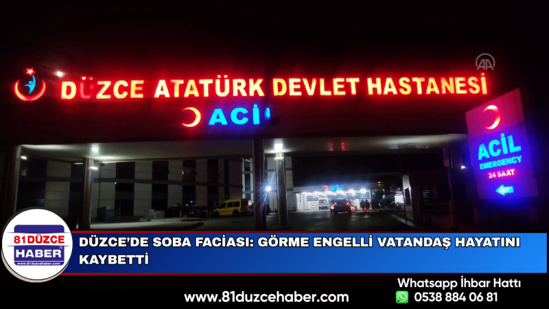 Düzce’de Soba Faciası: Görme Engelli Vatandaş Hayatını Kaybetti