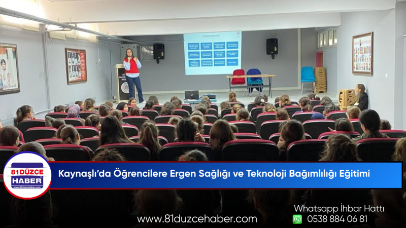 Kaynaşlı’da Öğrencilere Ergen Sağlığı ve Teknoloji Bağımlılığı Eğitimi