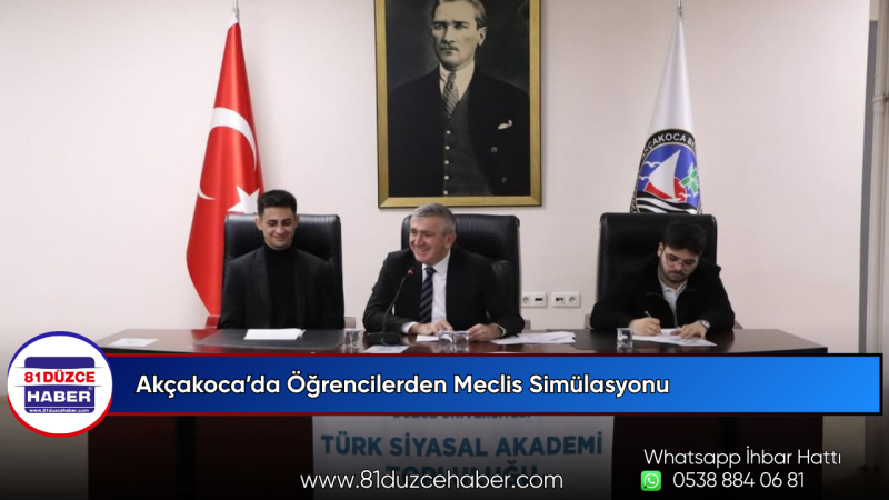 Akçakoca’da Öğrencilerden Meclis Simülasyonu